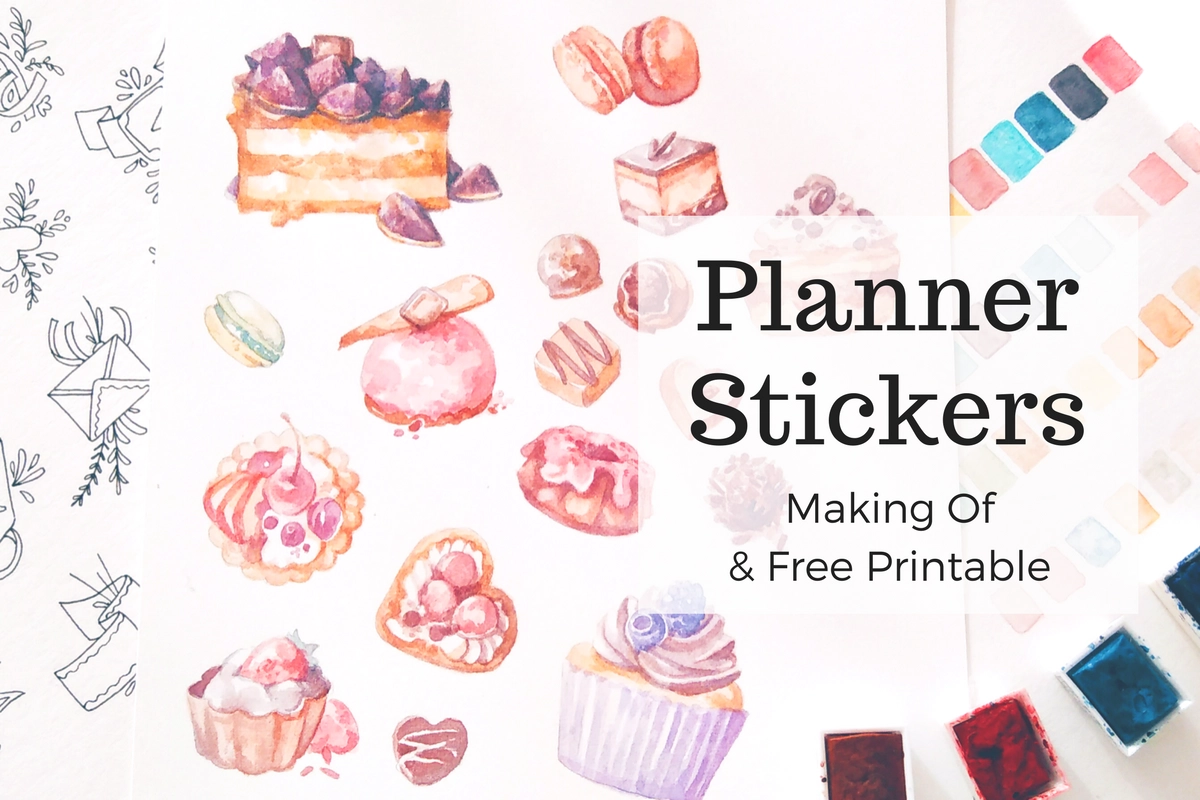 Making Of How I Create My Planner Stickers In Watercolor Evelyne Park Art