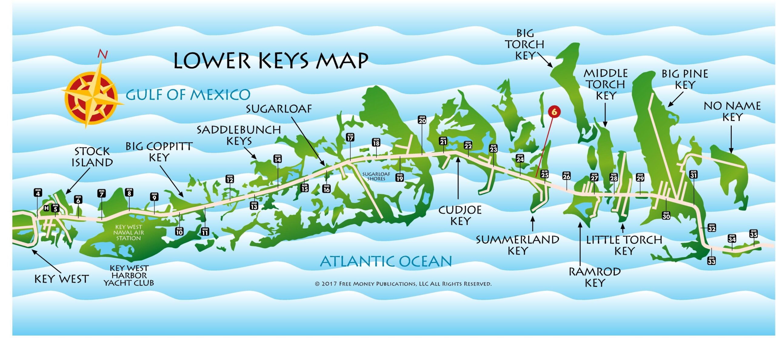 Map Chart Top Spot Fishing Map N207 Waterproof Chart For Upper Keys Florida Bay To Long Key Map Charts
