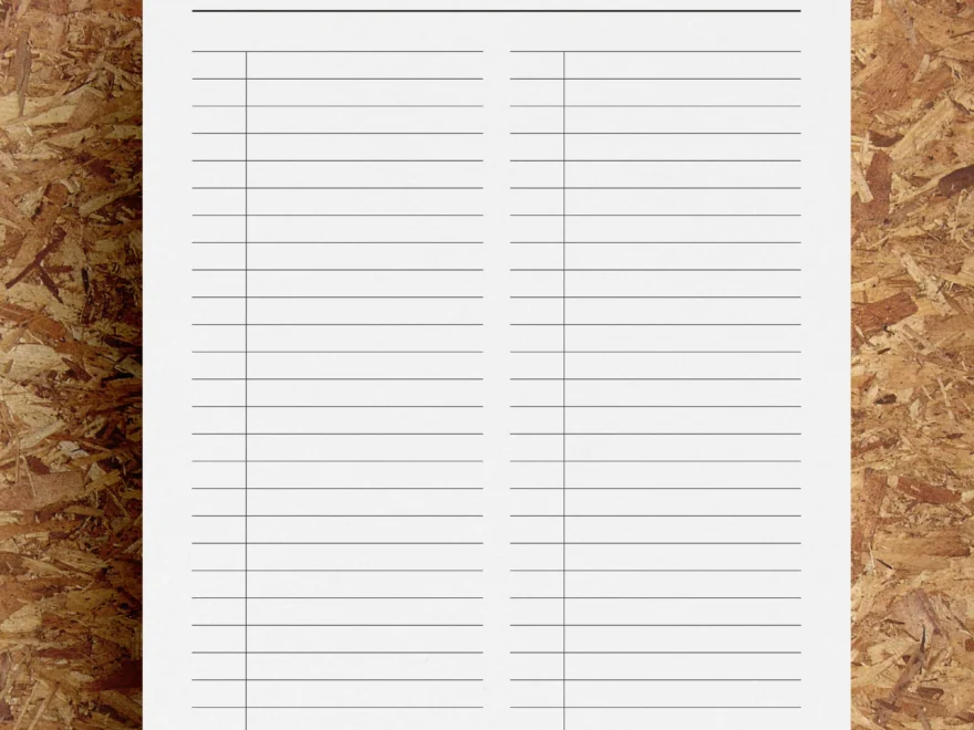 Master Task List Printable Task Planner Master To Do List Minimalist Black White A4 US Letter Instant Download Etsy