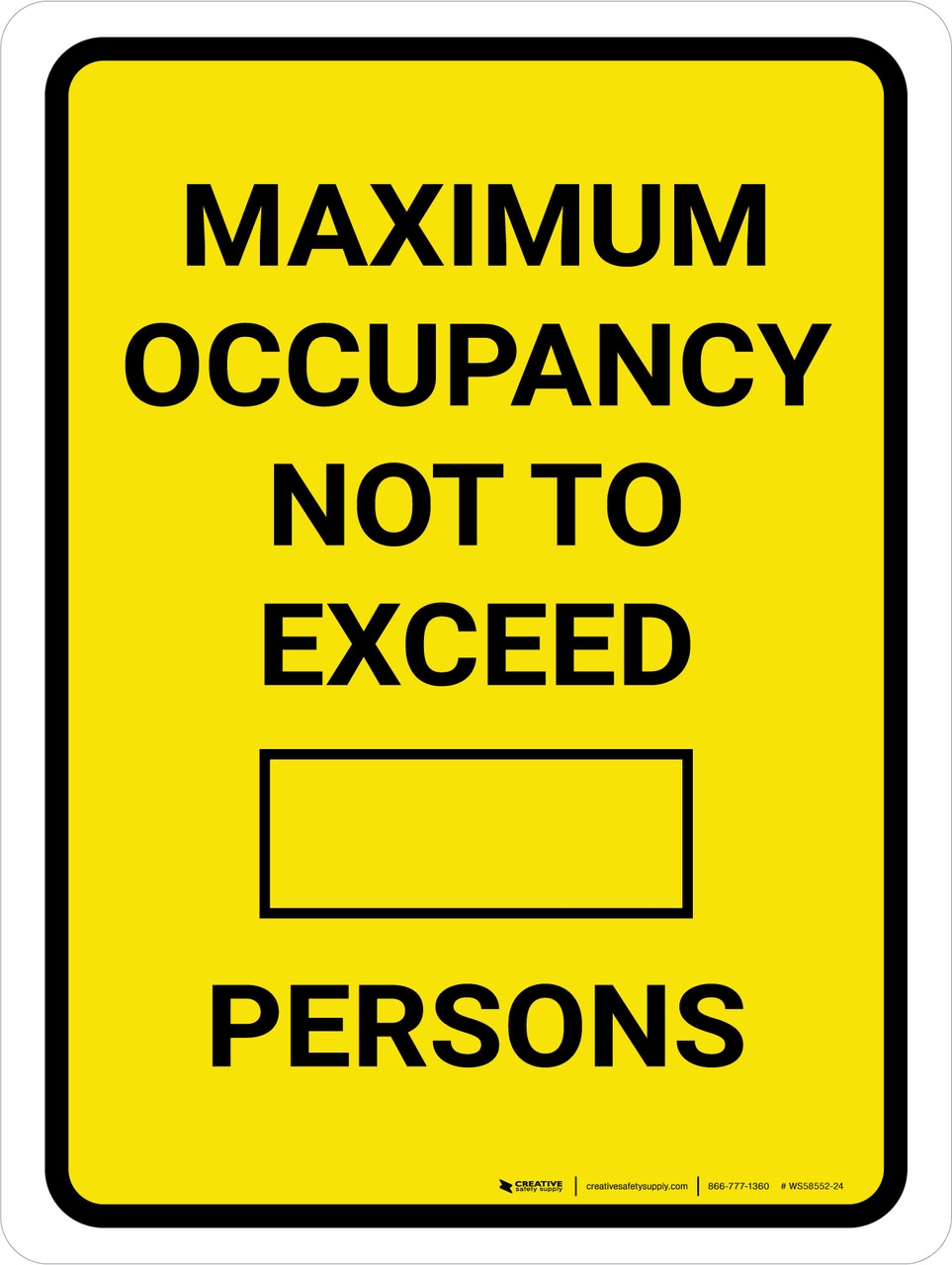 Occupancy Permit Printable Occupancy Signs