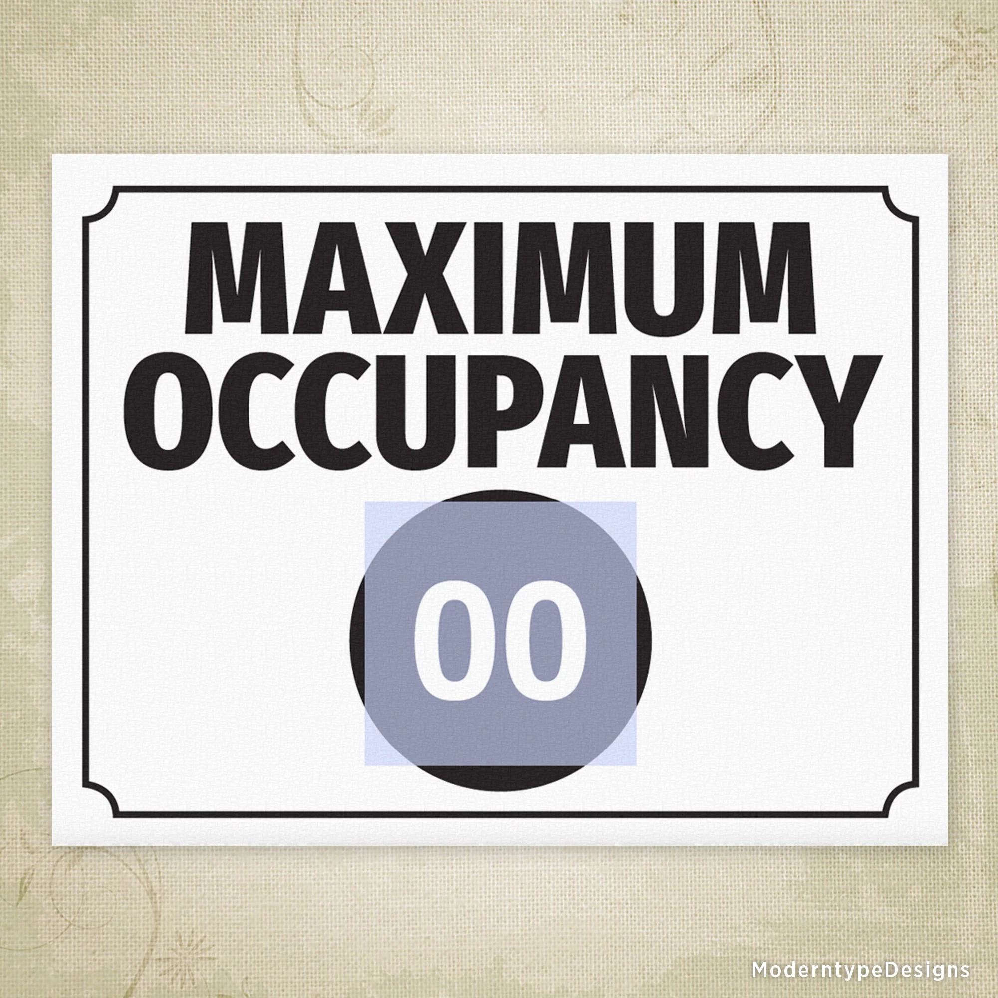 Printable Maximum Occupancy Signs Free