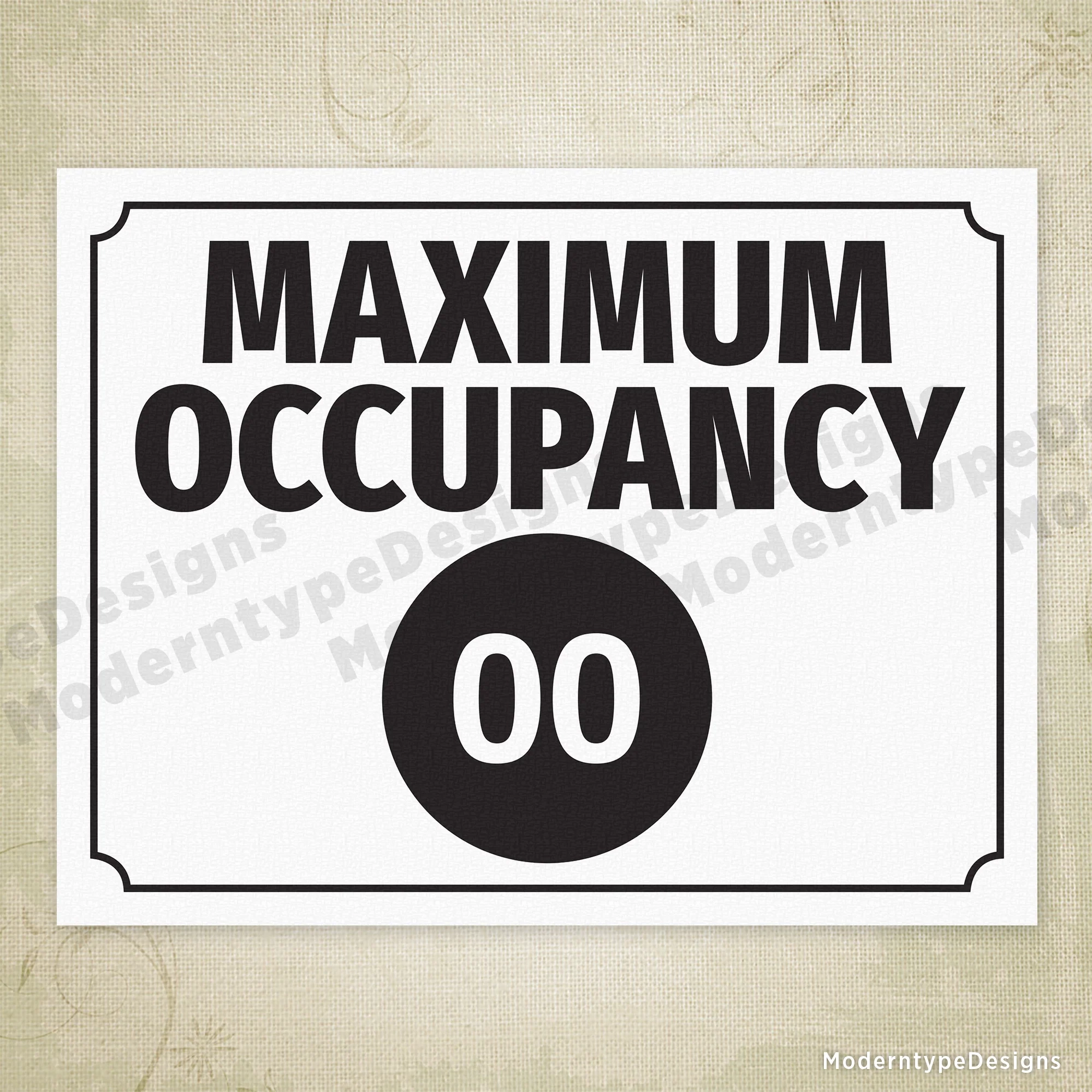 Maximum Capacity Sign Printable Maximum Capacity Sign Printable