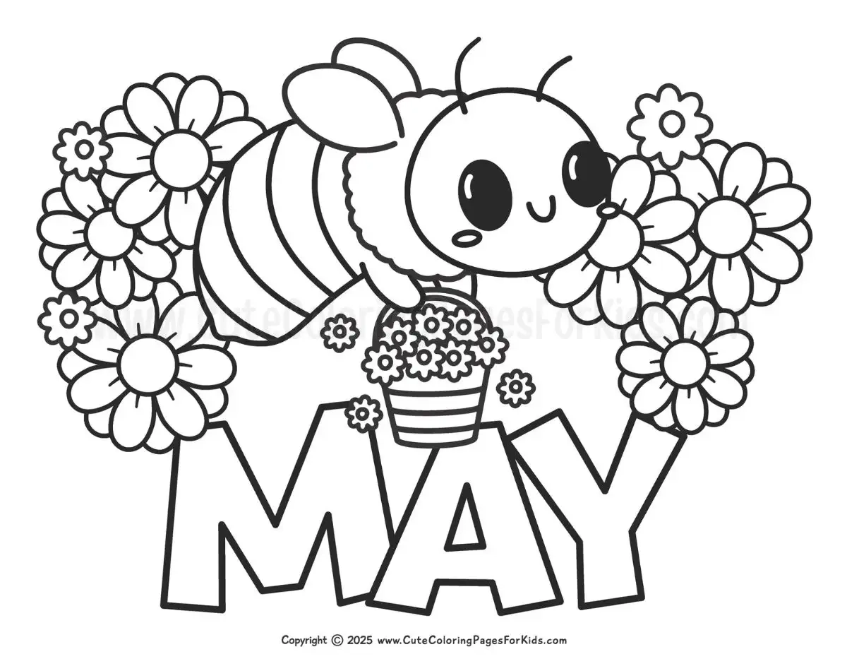 May Coloring Sheets Free Printable