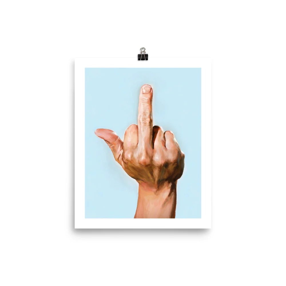 Middle Finger Hand Print Edmund Liang