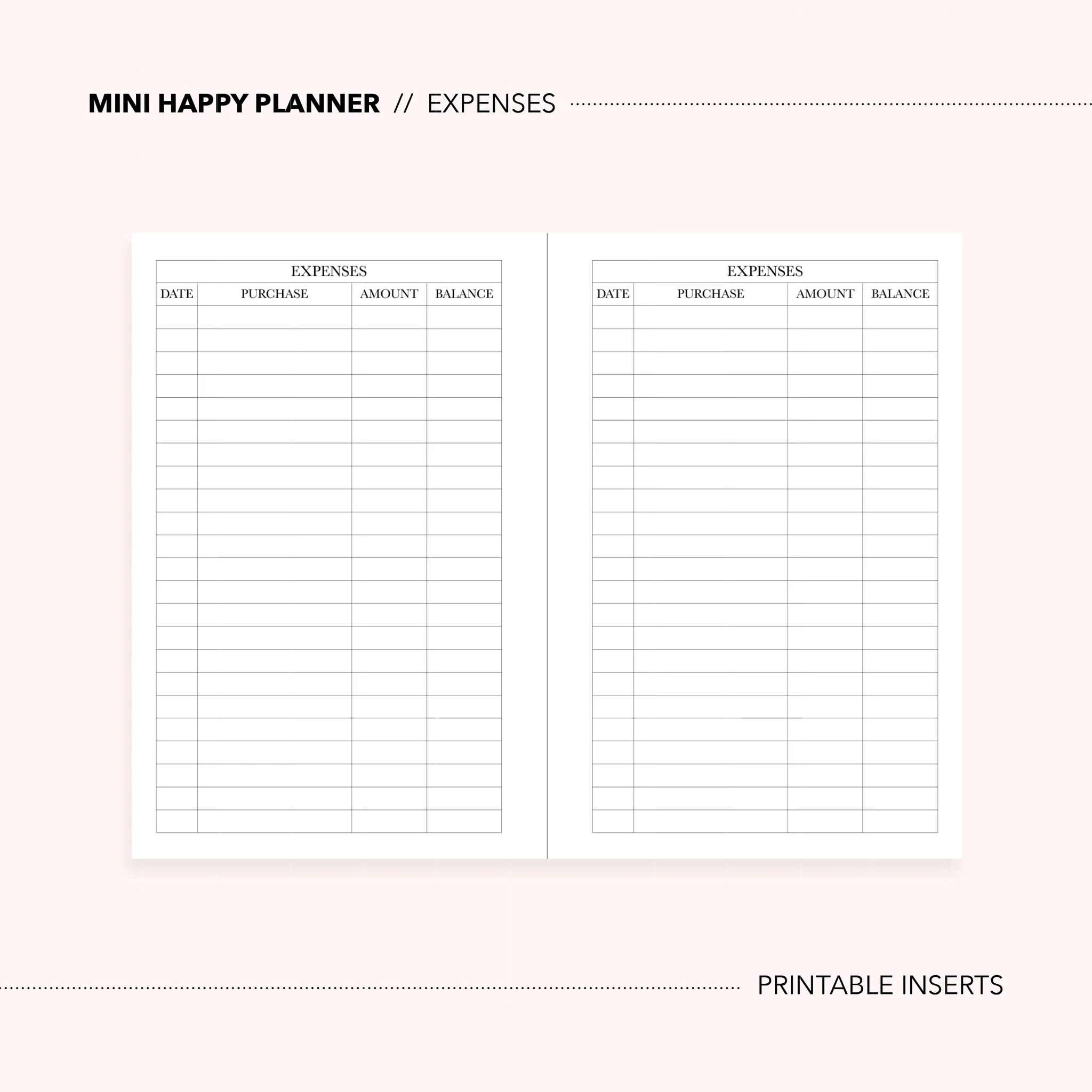 Mini Happy Planner Instant Download Planner Printable Inserts E Gabriela Elena Designs