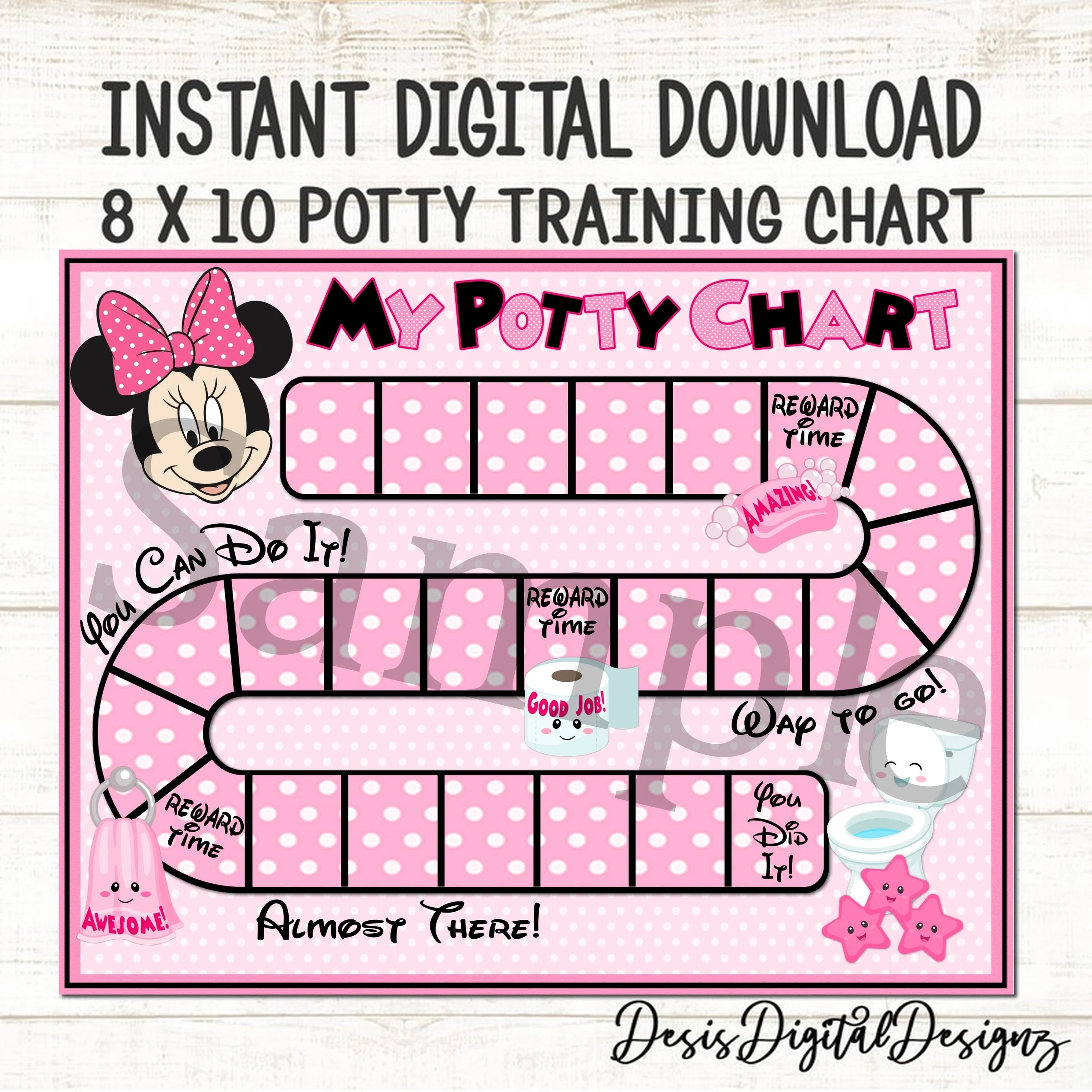 Free Printable Potty Chart Minnie Mouse