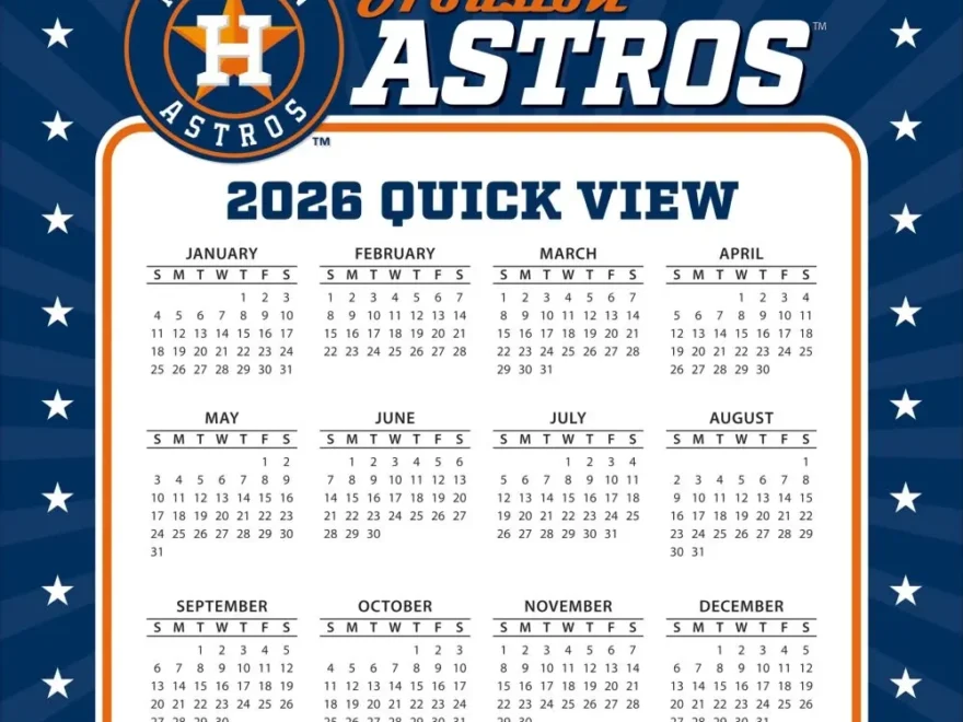 MLB Houston Astros 2026 Desk Calendar Calendars