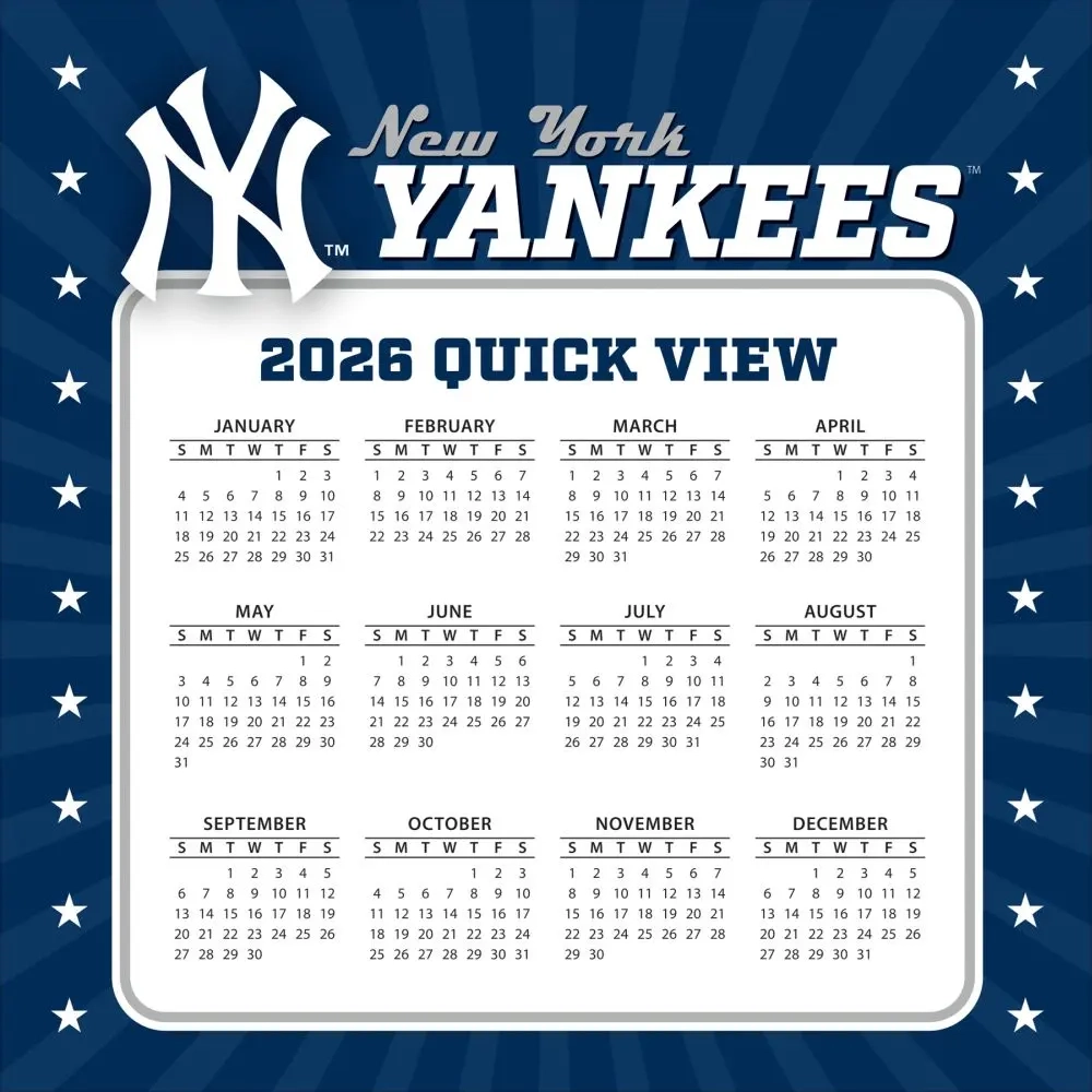 MLB New York Yankees 2026 Desk Calendar Calendars