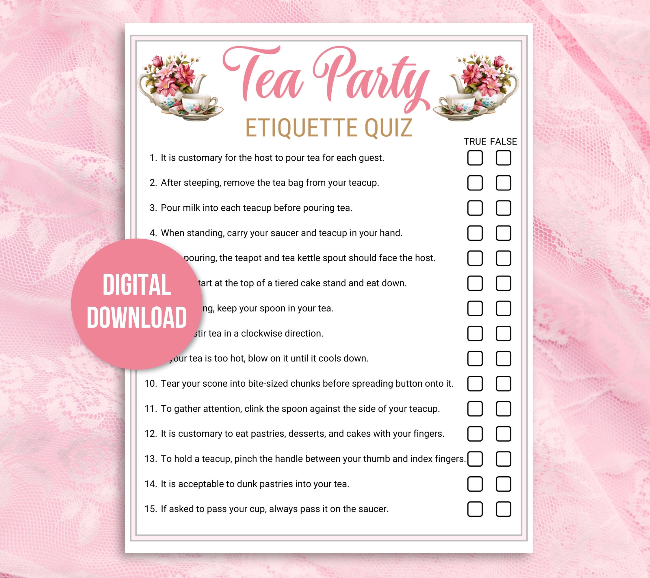 Email Etiquette Quiz Printable