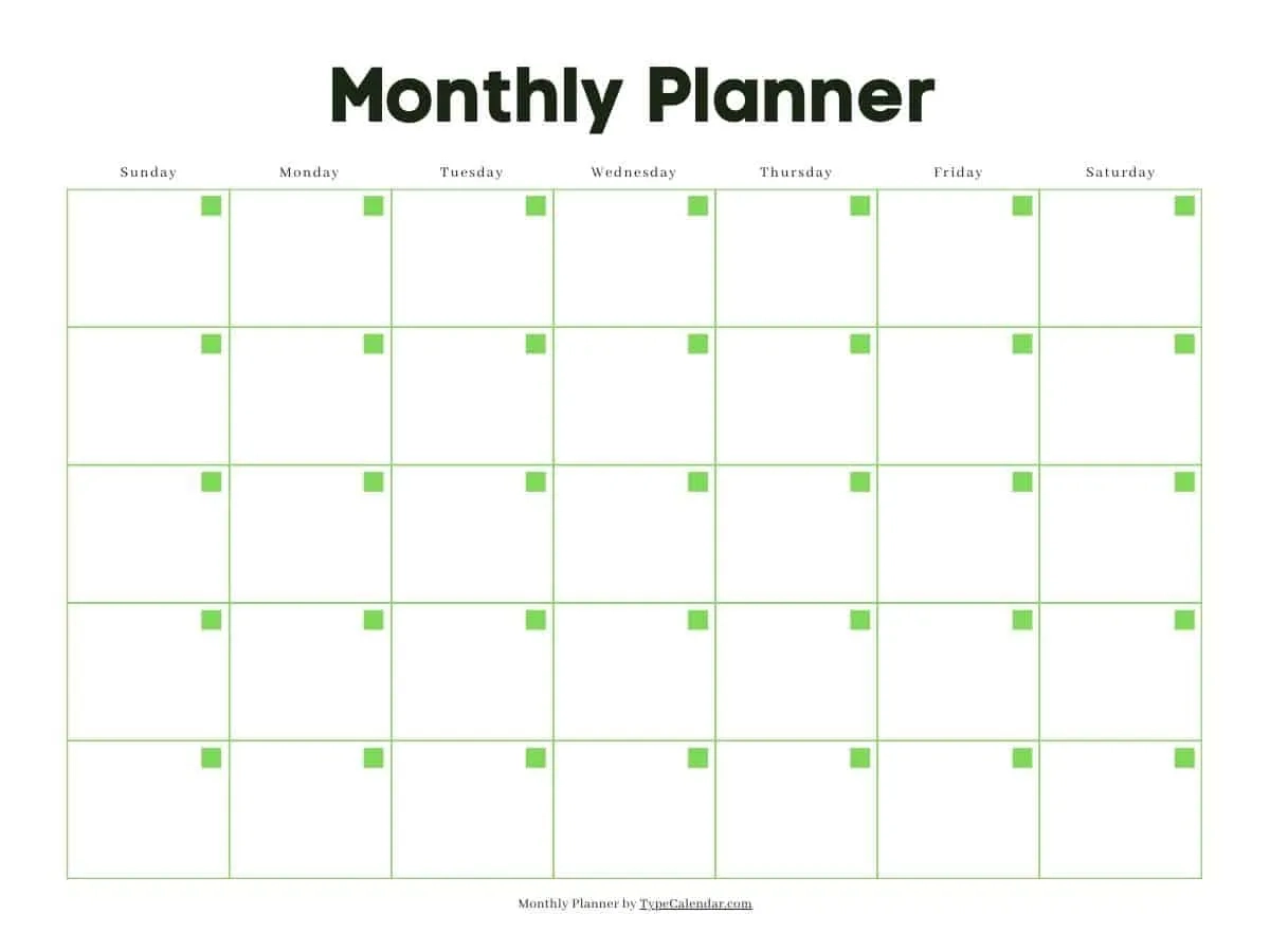 Printable Monthly Schedule Maker