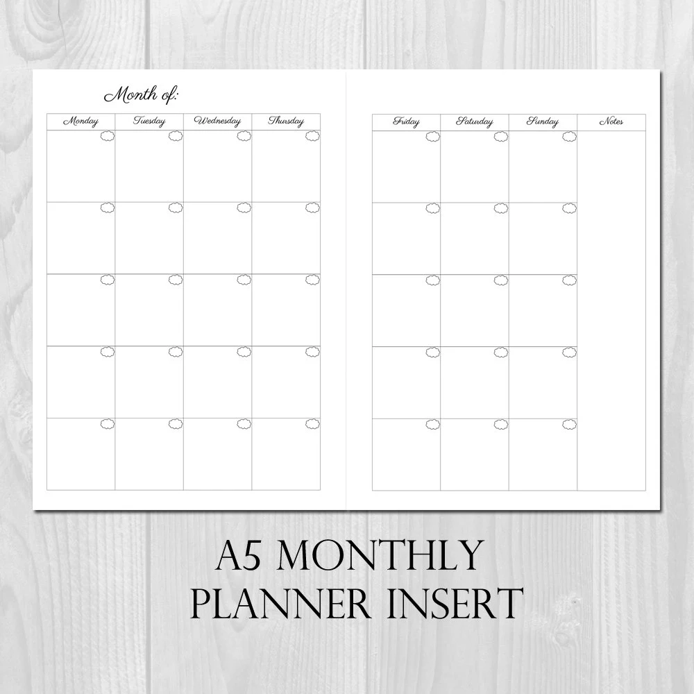 Printable Planner Pages A5 Printable Planner Pages A5