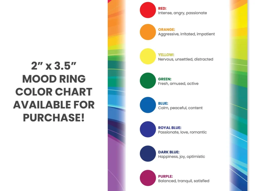 Mood Ring Color Chart Etsy