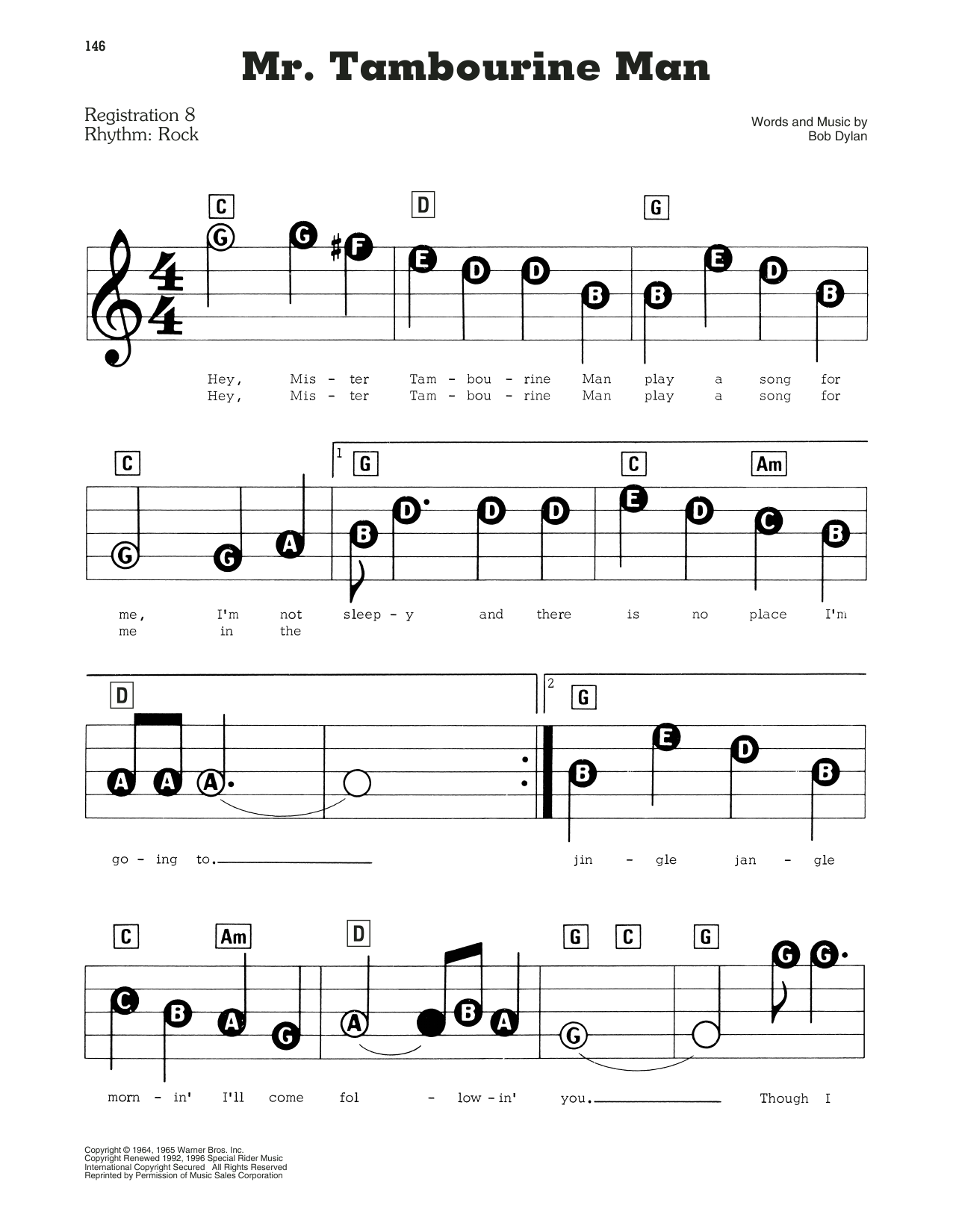 Printable Sheet Music Tambourine Solo