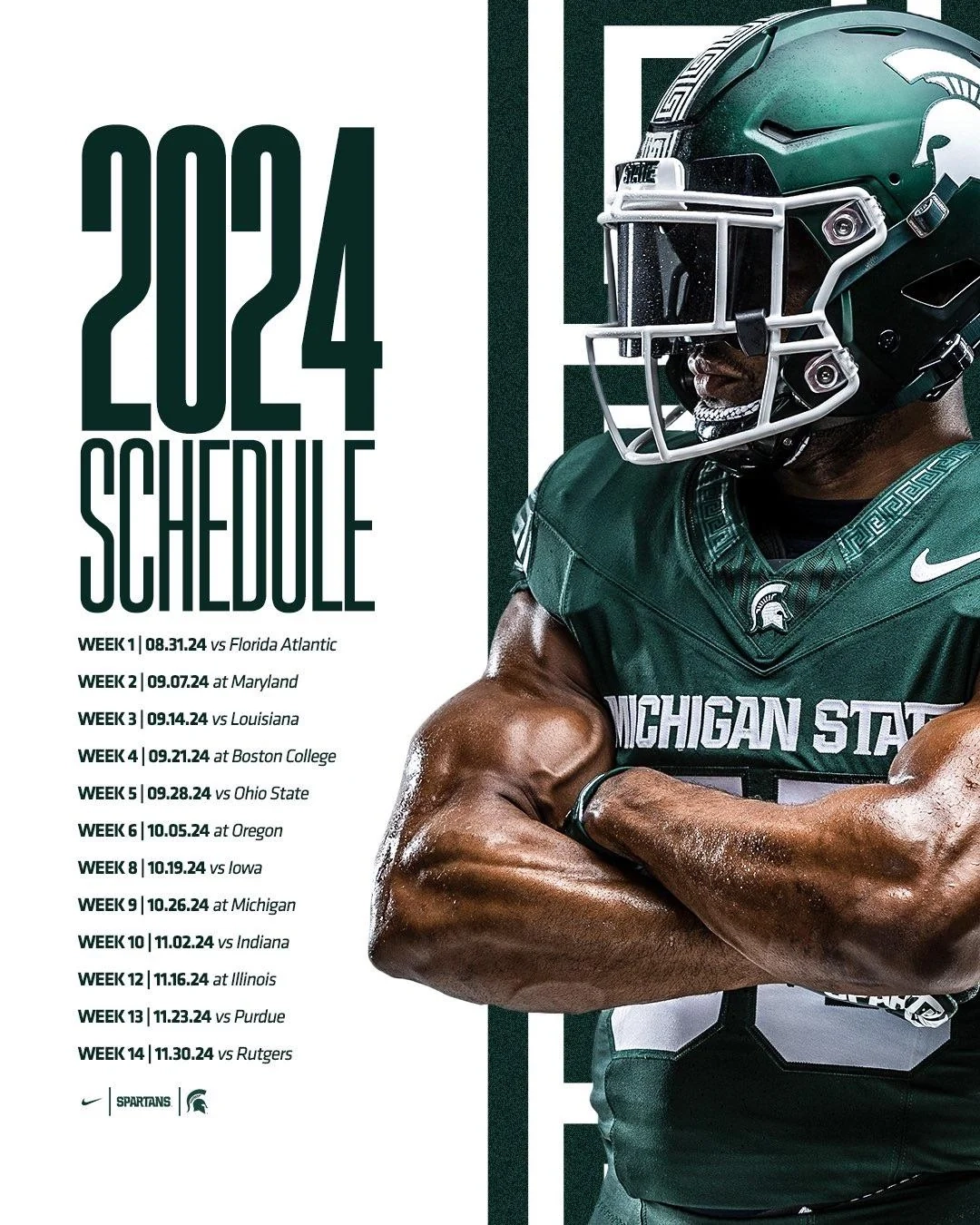 Michigan State Football Schedule 2026 Printable