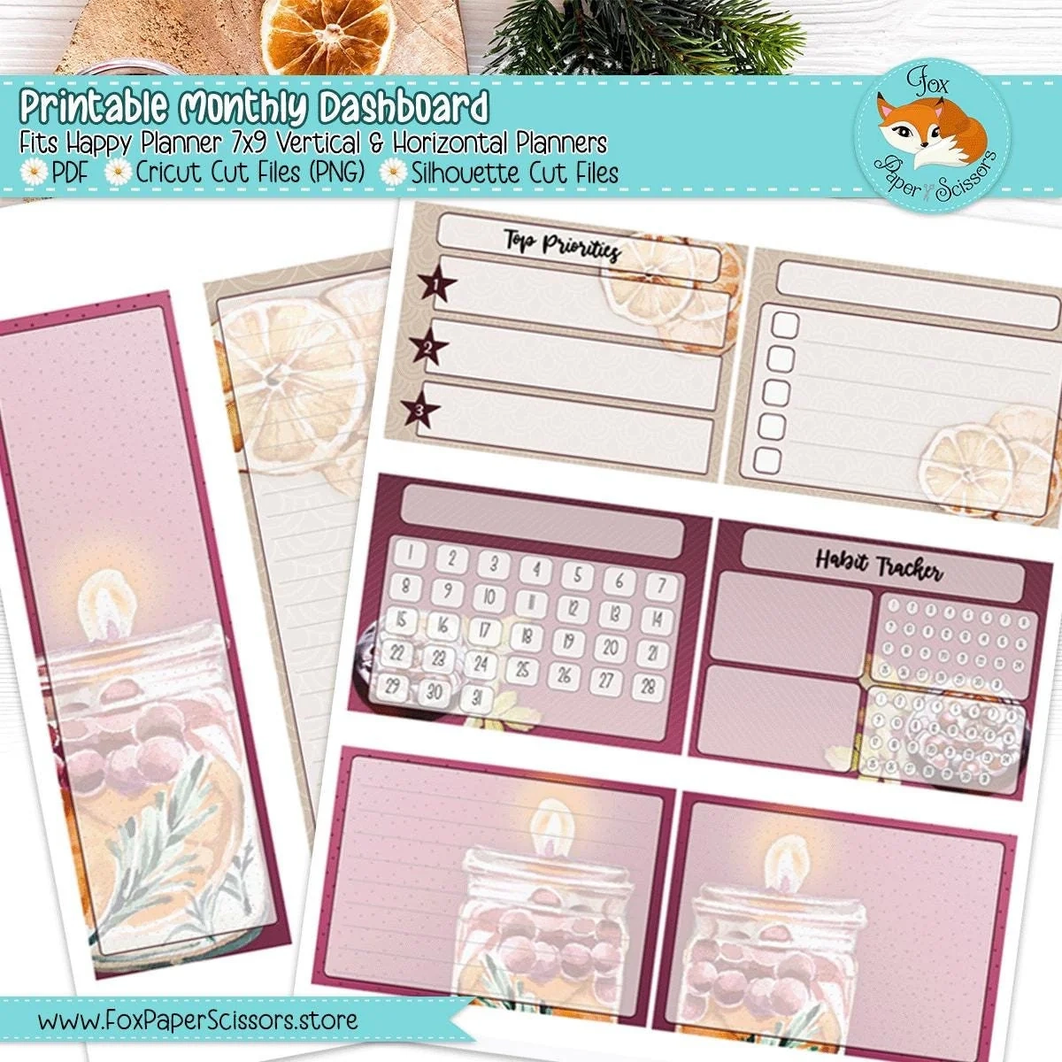 Happy Planner Free Printables Fox
