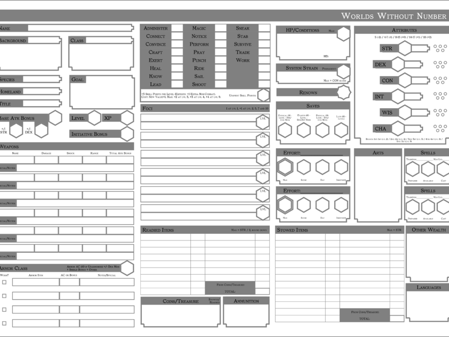 My Attempt At Making A 1 Page WWN Character Sheet With SWN Like Layout Feedback Welcome R SWN