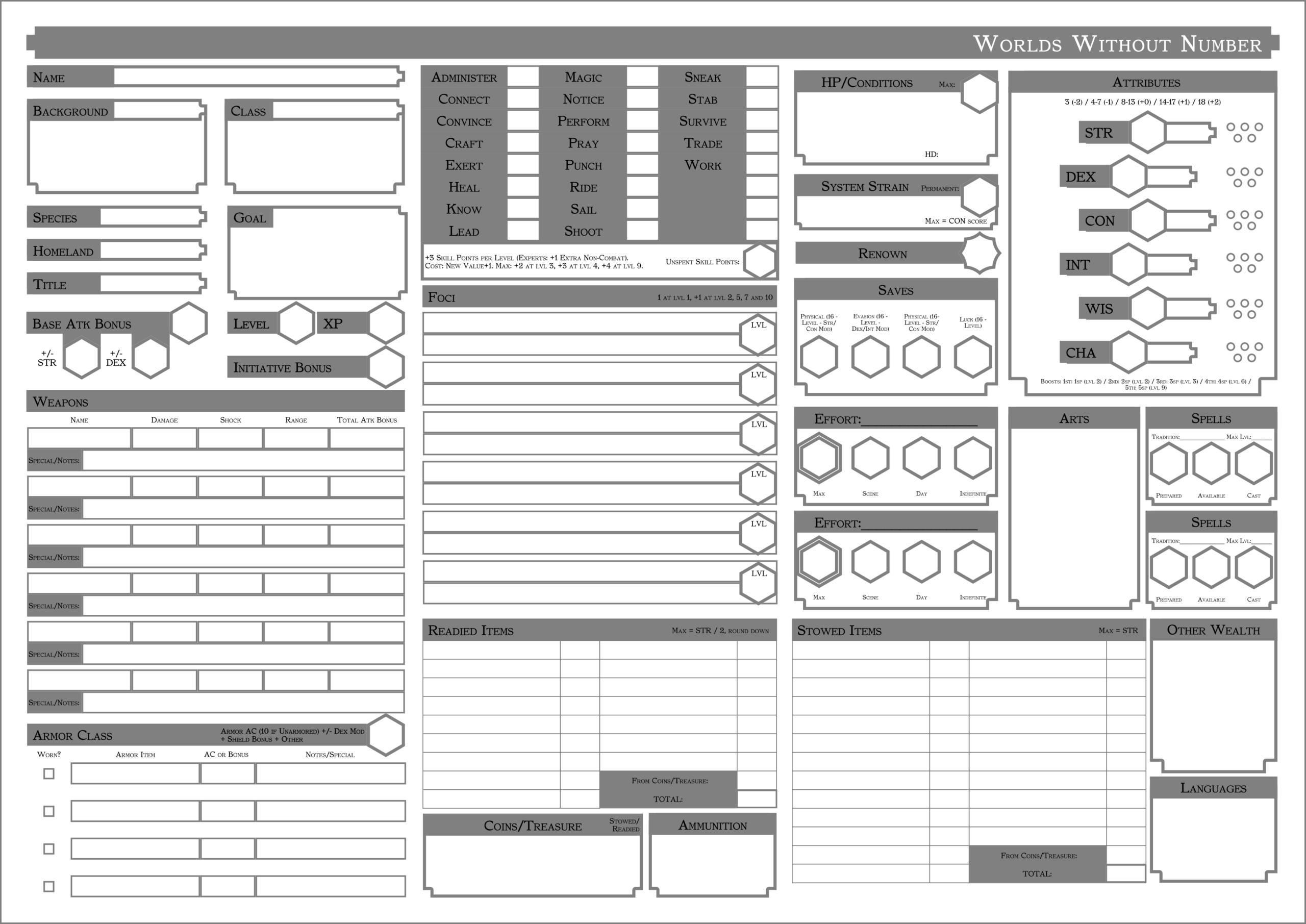 My Attempt At Making A 1 Page WWN Character Sheet With SWN Like Layout Feedback Welcome R SWN