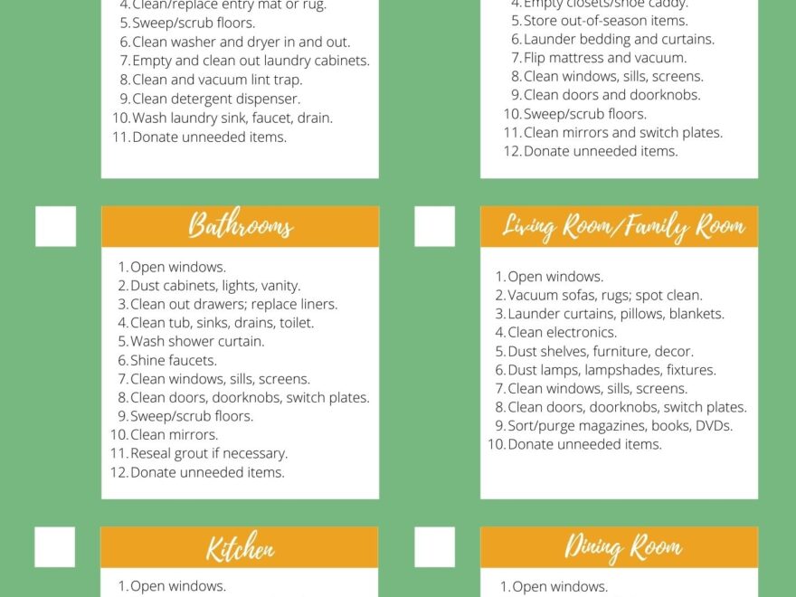 My Spring Cleaning Checklist Sunny Side Up Living Blog