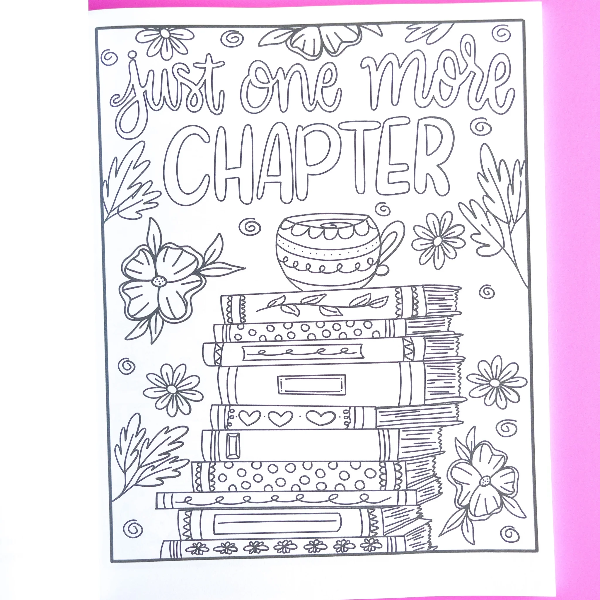 Free Printable Coloring Bookish Planner Pages