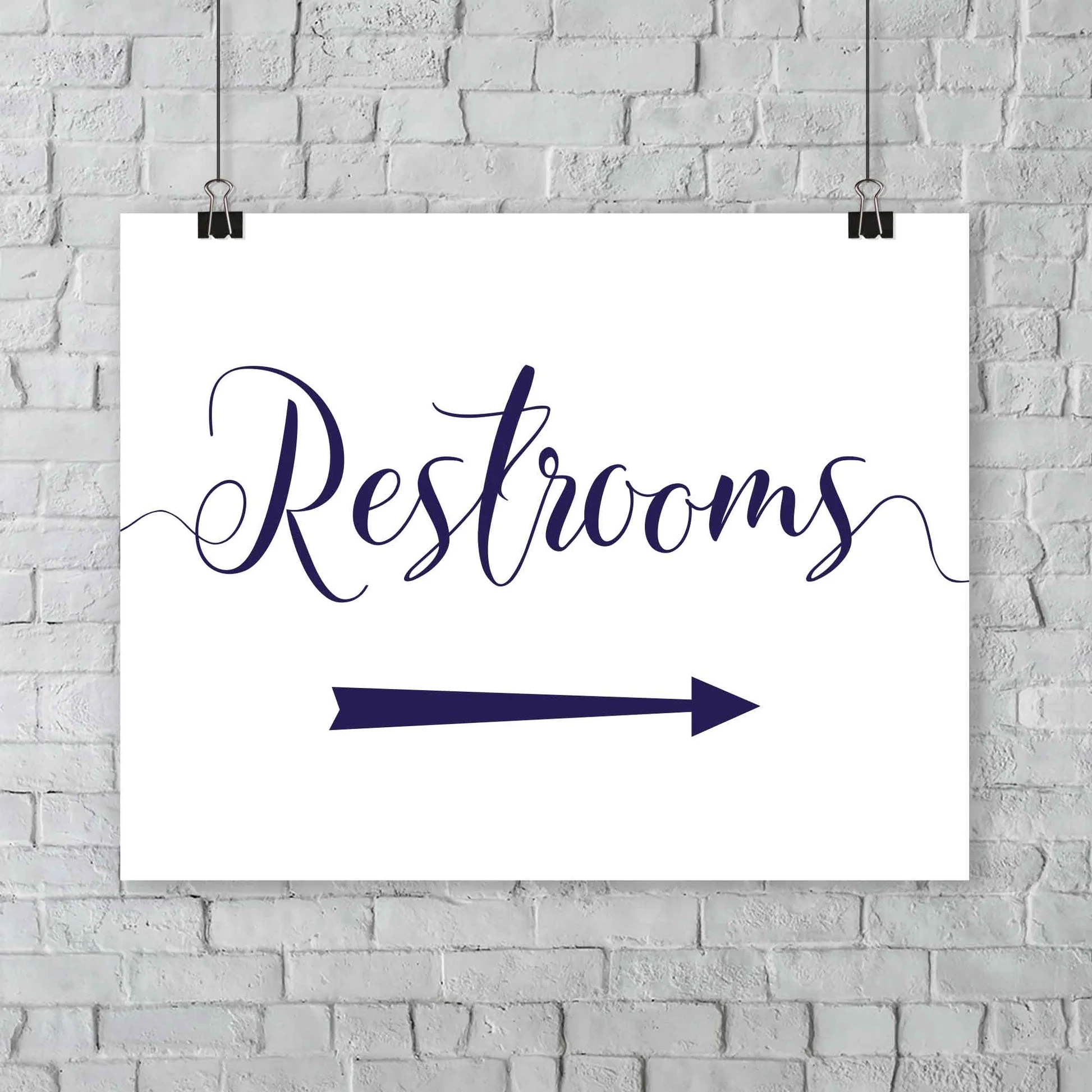 Navy Restrooms Arrow Sign Printable Toilet Directions Instant Download We Do Bou
