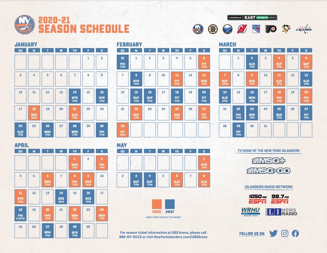 New York Islanders On X We ve Got The Isles 2020 21 Regular Season Schedule Updated For You Printable Https t co Rg1pOnt2Iv Digital Https t co LTbTUVBuVl Https t co dooVBid8np X