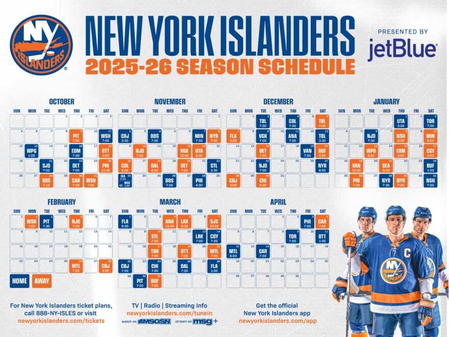 New York Islanders Schedule New York Islanders