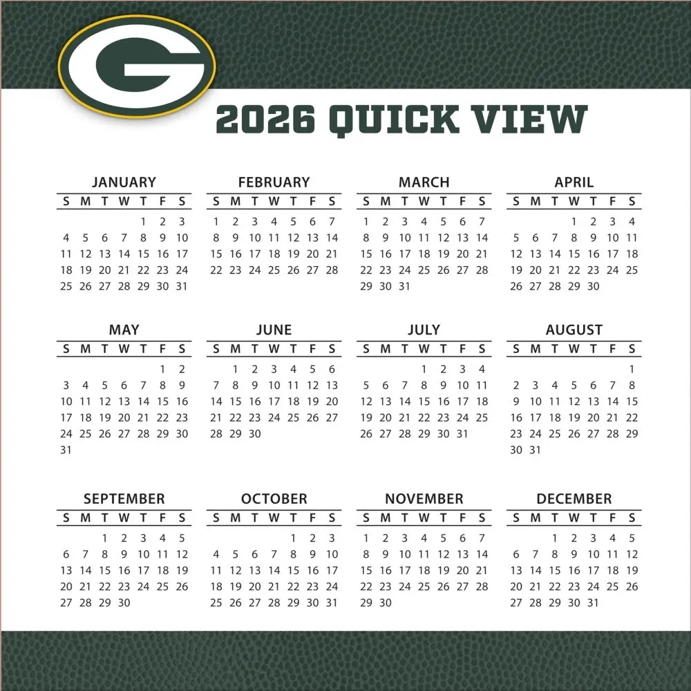 Printable Green Bay Packers 2026 Schedule