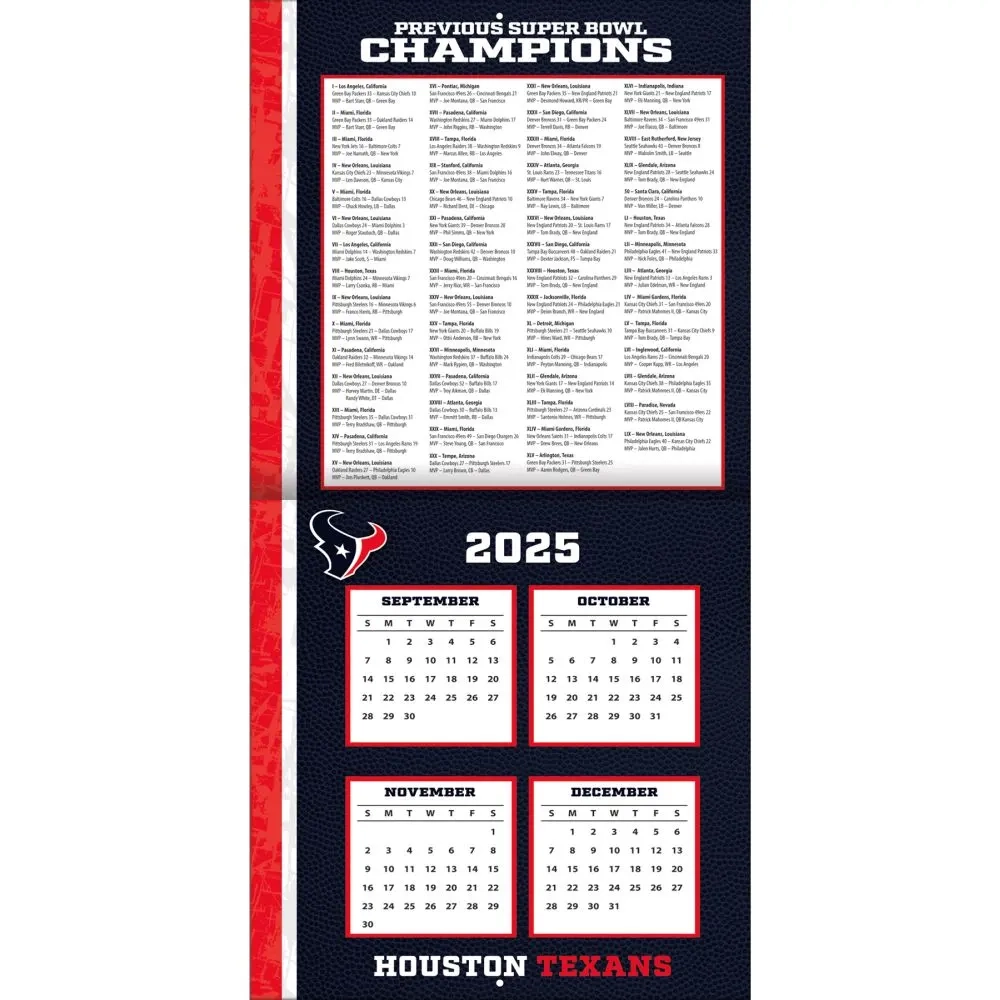 Houston Texans 2026 Schedule Printable