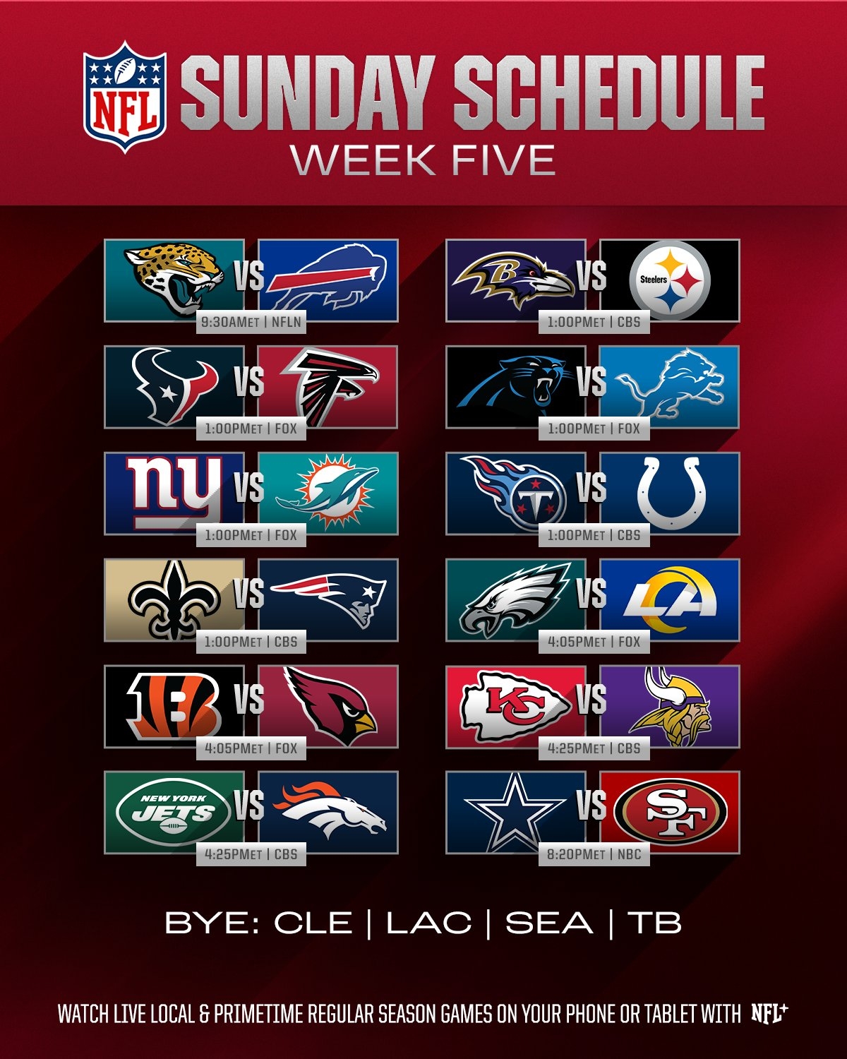 NFL On X See You Tomorrow For A Packed Day Of Football Stream On NFLPlus Https t co o5dYgoS42t Https t co fFTCHtmxYL X