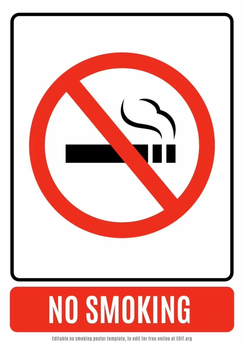 Printable Smoke Free Signs
