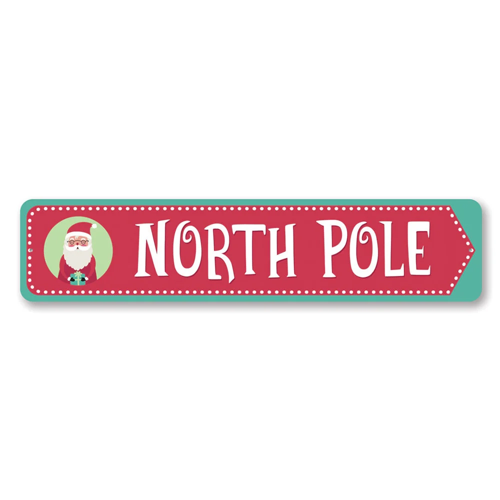 North Pole Arrow Sign Lizton Sign Shop