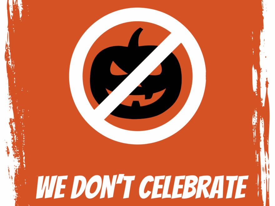Not Celebrating Halloween Informative Sign Template Square Signs