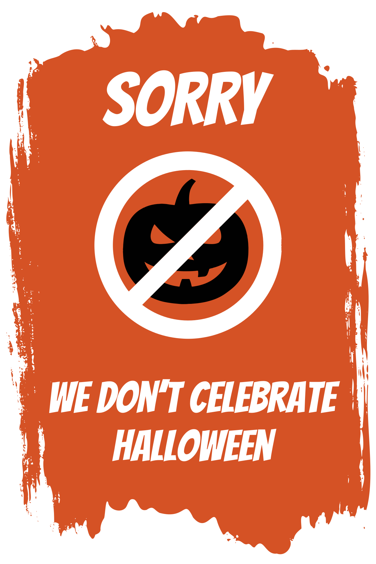Not Celebrating Halloween Informative Sign Template Square Signs