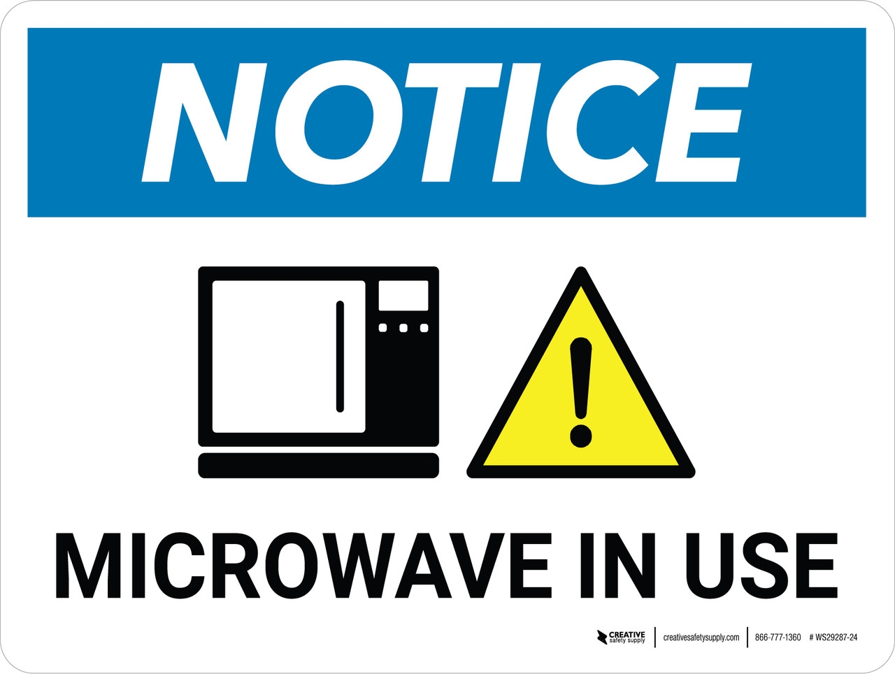 Microwave In Use Sign Free Printable