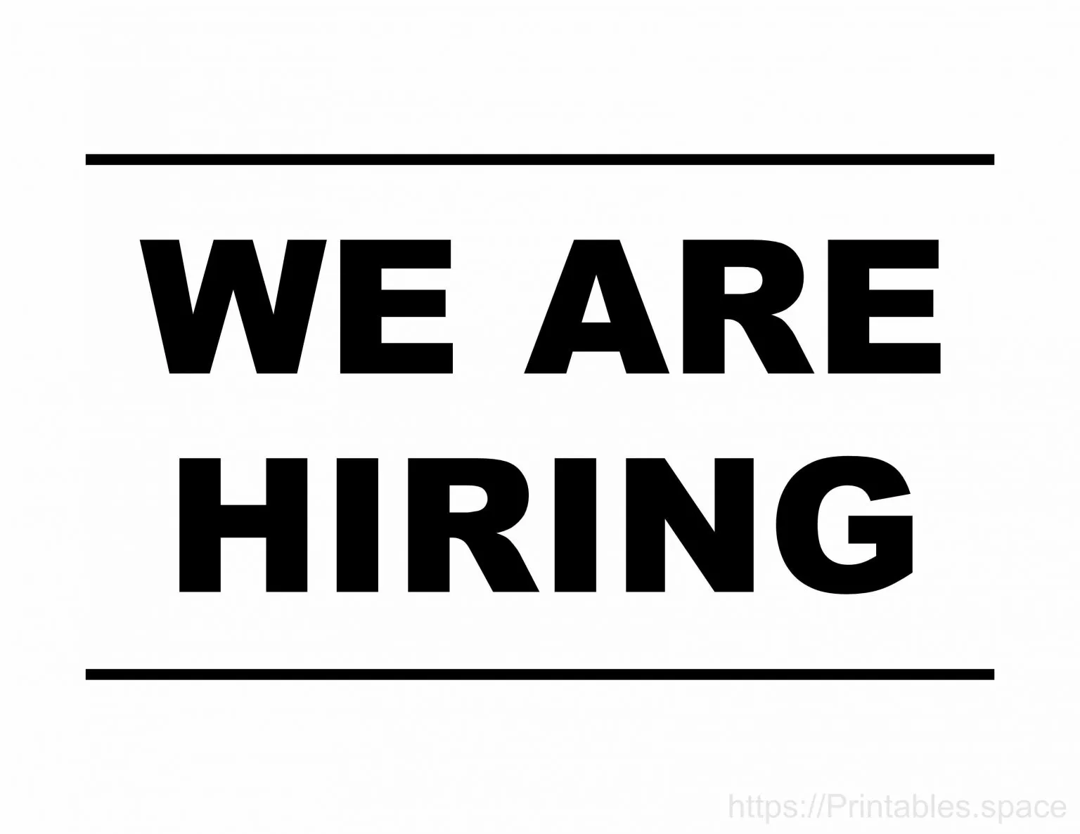 Now Hiring Printable Sign