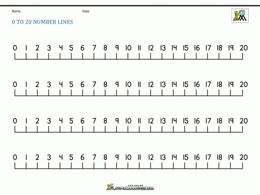 Number Line 0 To 20