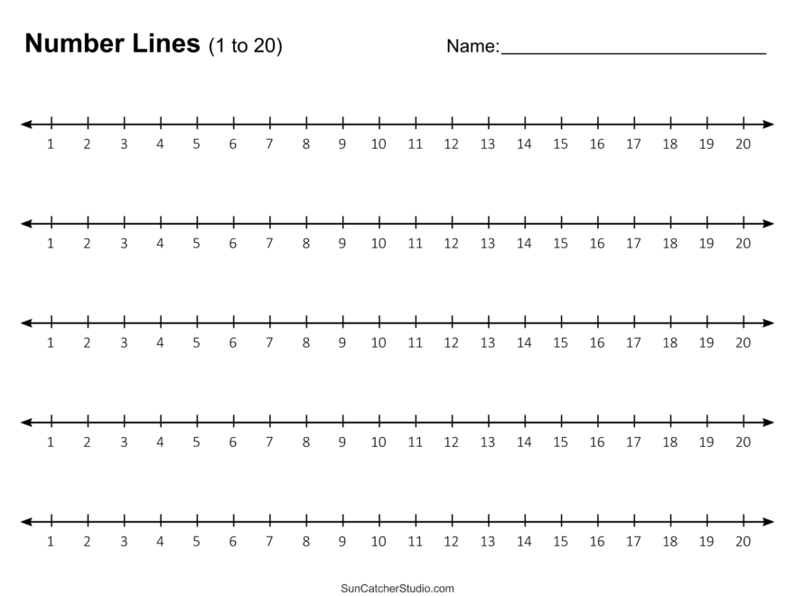 Number Lines Integers Decimals Blank Missing Numbers Free Printables Monograms Design Tools Patterns DIY Projects