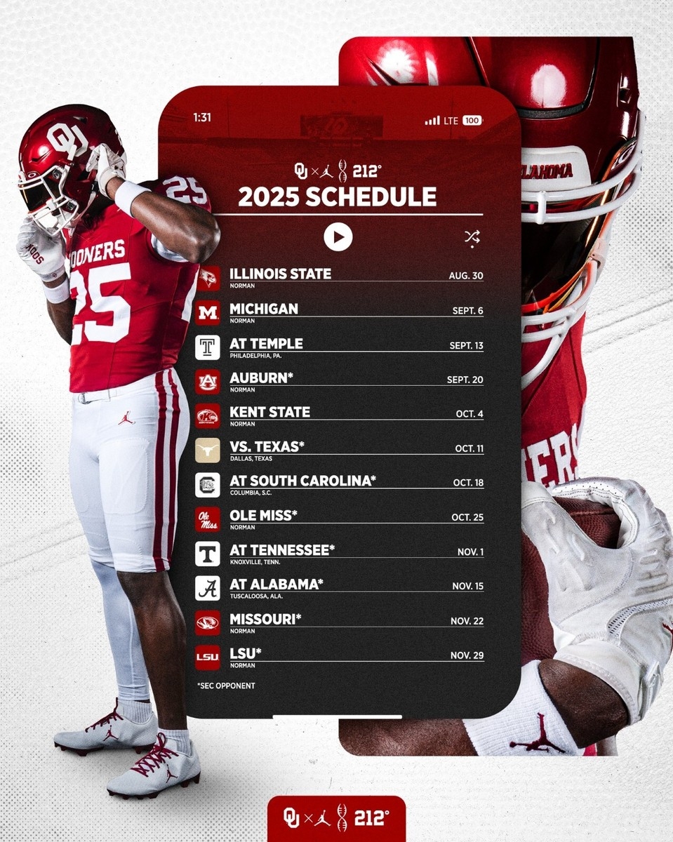 Ou Football Schedule 2025-2026 Printable