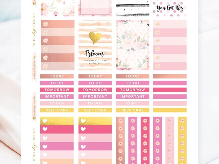 One Sheet Week Planner Stickers Chelsea DPD3158