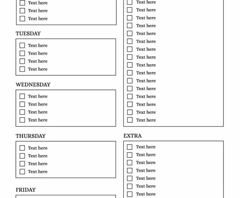 Online Editable Checklist Templates