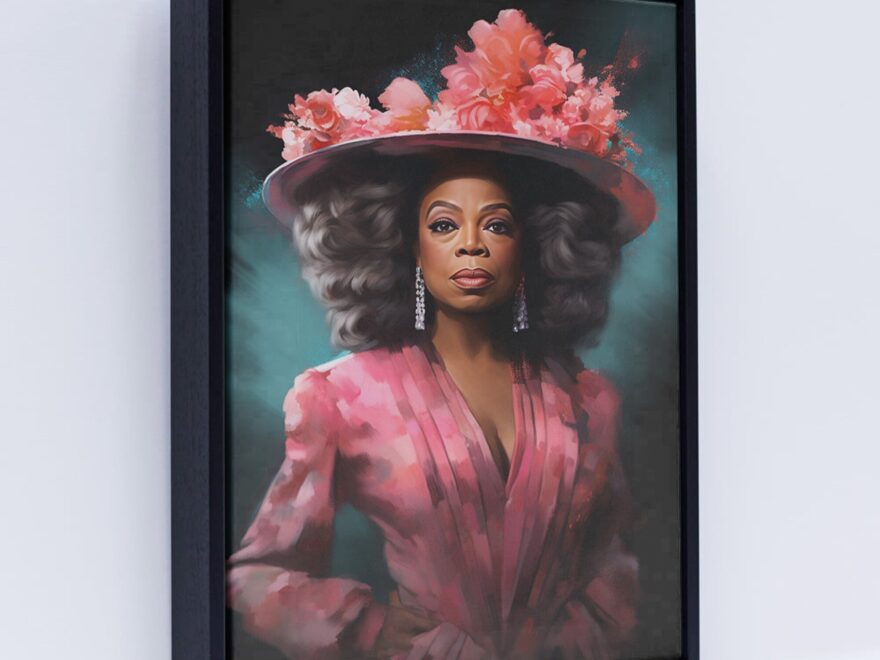 Oprah Winfrey Celebrity Portrait Celebrity Wall Art Inspirational Art Housewarming Gift Celebrity Posters Canvas Poster Framed Unframed Etsy