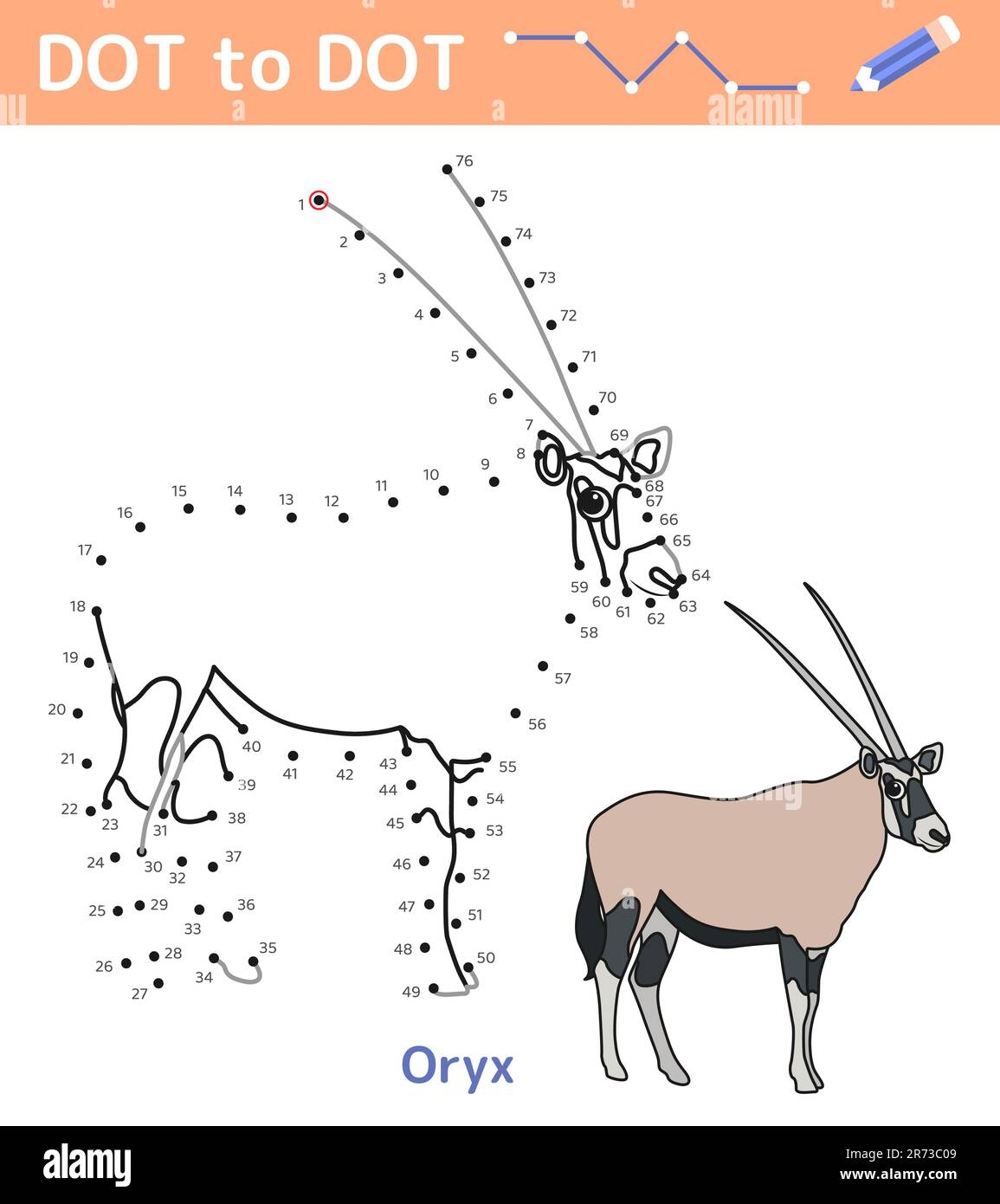 Free Printable Oryx Color Sheet