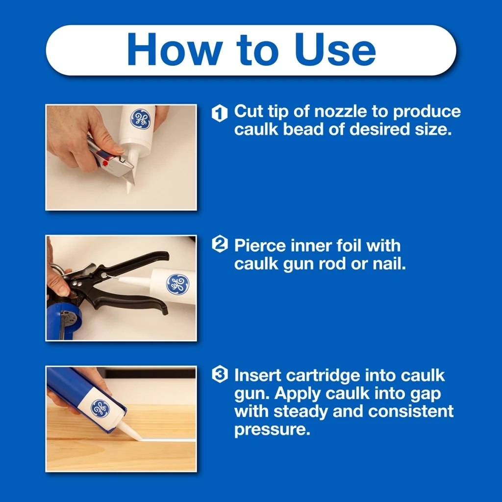 Paintable Caulk For Trim GE Seal Fill Multi Purpose Kitchen Bath