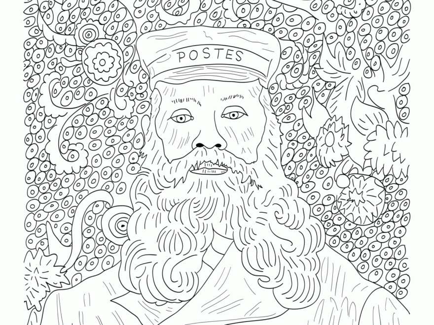 Painting Coloring Pages Vincent Van Gogh s Portrait Of Joseph Roulin LetMeColor
