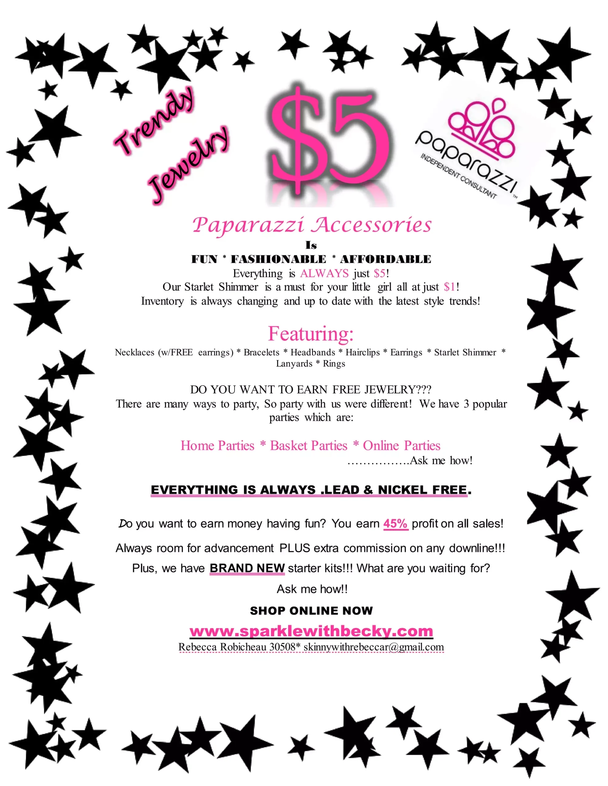 Everything $5 Paparazzi Jewelry Sign Printable