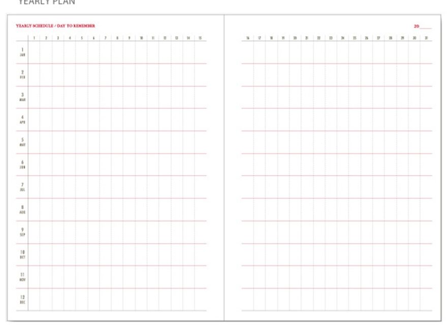 Paperian Brilliant Spiral Undated Weekly Planner Scheduler