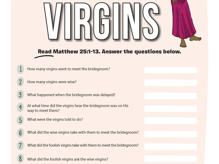 Parable Of The Wise And Foolish Virgins Quiz PDF Bible Pathway Adventures