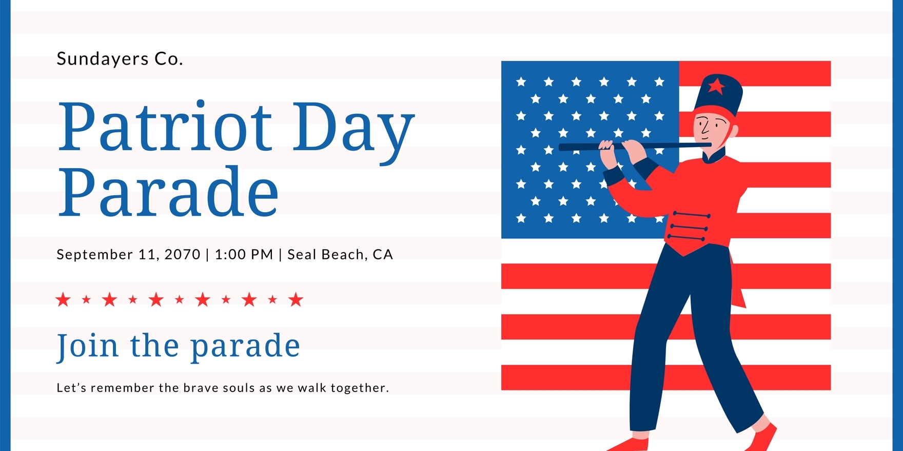 Patriot Day Parade Banner In Illustrator Word Pages PSD Publisher Google Docs Download Template