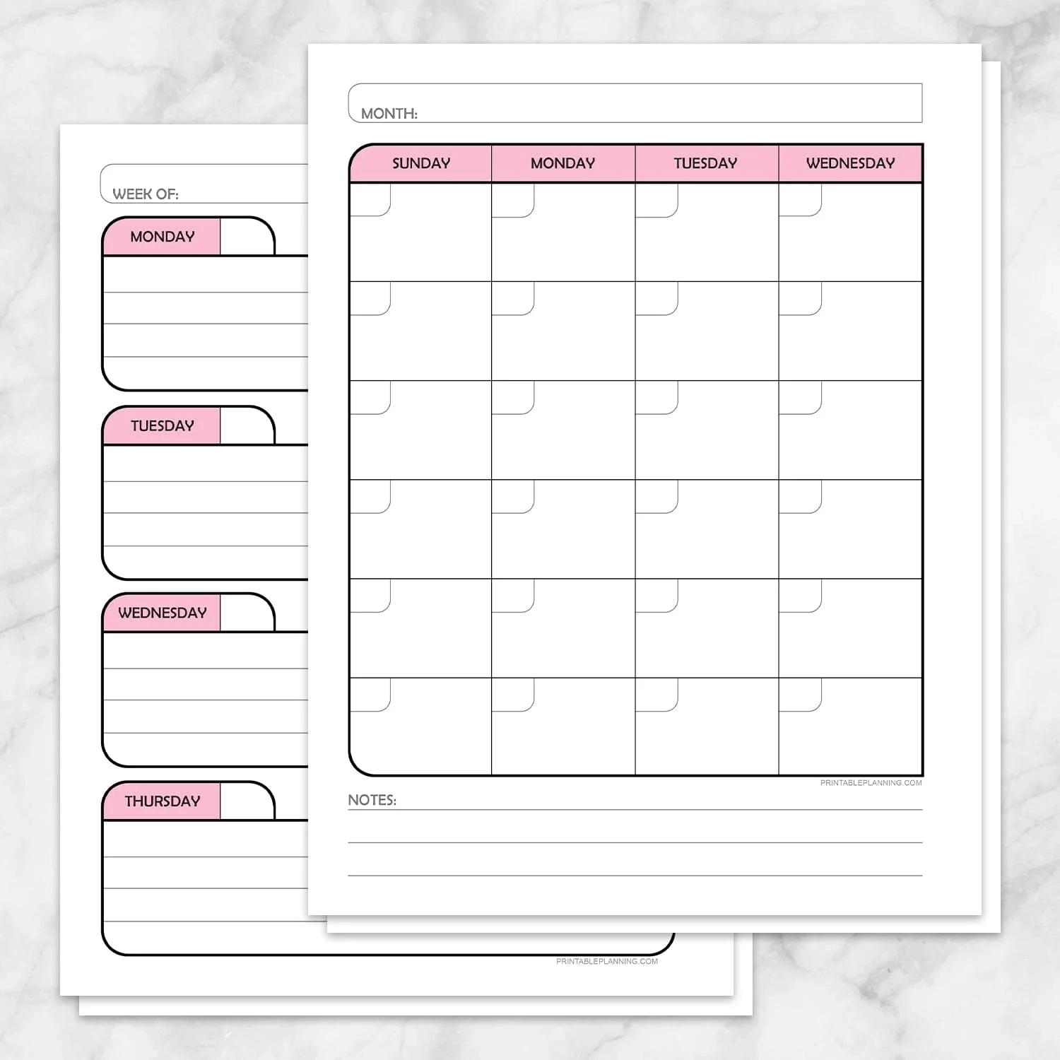Planner By The Year Monthly Printable