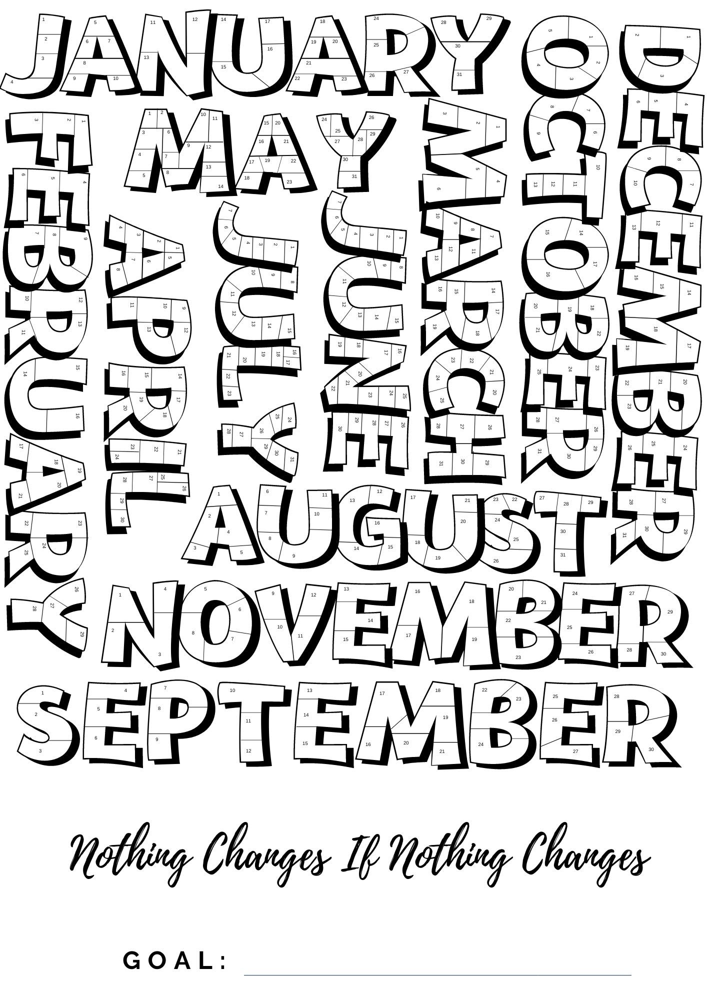 Pinterest Fitness Tracker Printable Goal Tracker Printable Workout Calendar